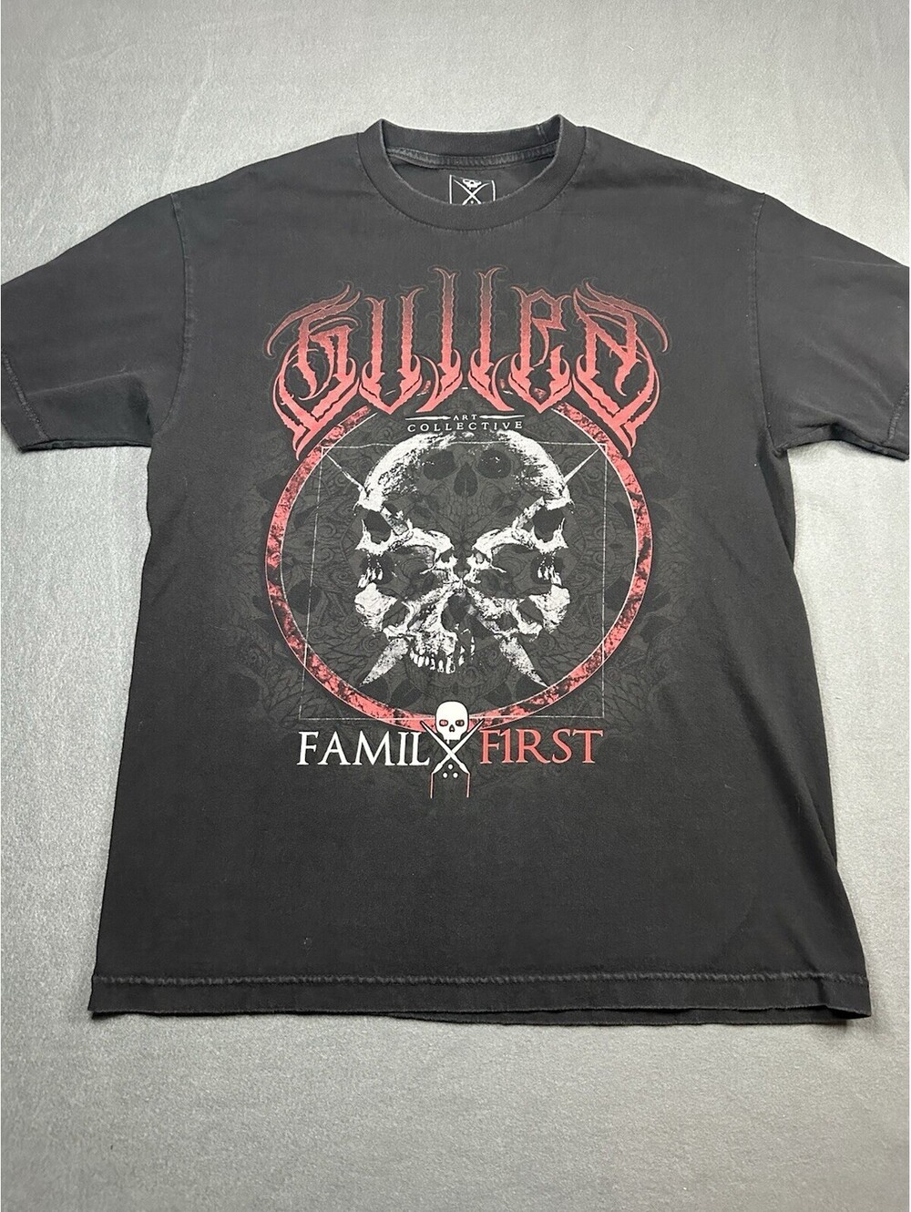 Sullen Men's Family First Skull tee - Ralf Nonnweiler Art T-Shirt Blk Large